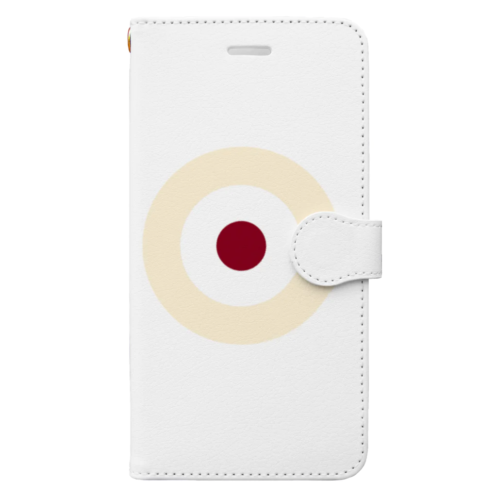 CORONET70のサークルa・クリーム2・白・チョコ Book-Style Smartphone Case