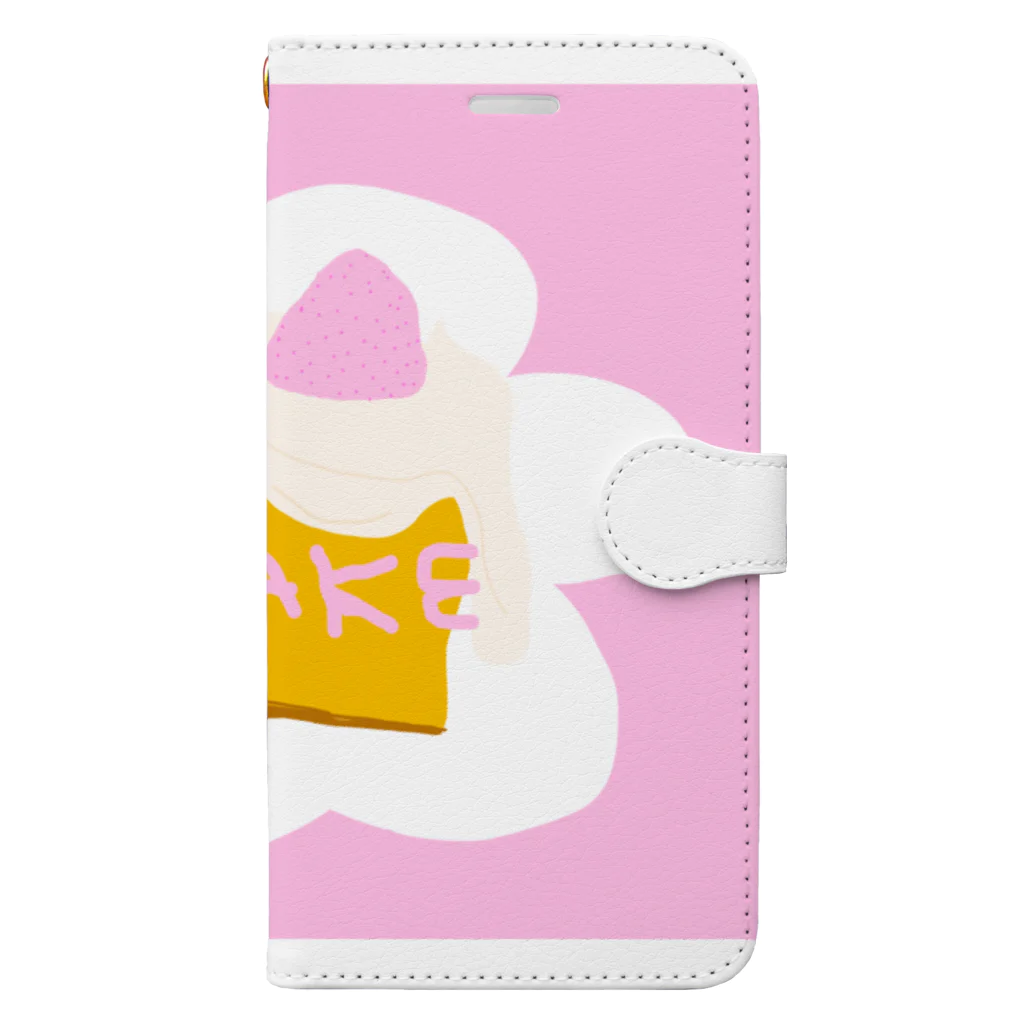 yuuki_officialのいちごけーき Book-Style Smartphone Case