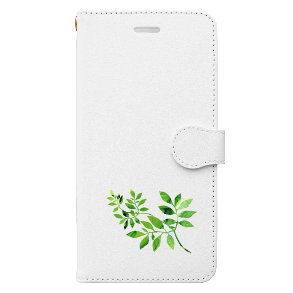 始季彩＠suzuriのGreenLeaf Book-Style Smartphone Case