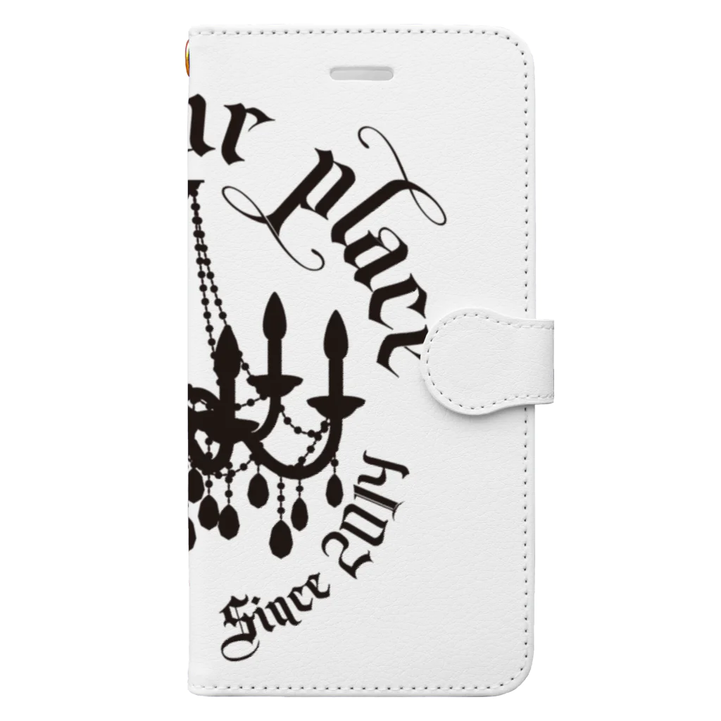 Ede, bibe, lude,のchandelierカバー Book-Style Smartphone Case