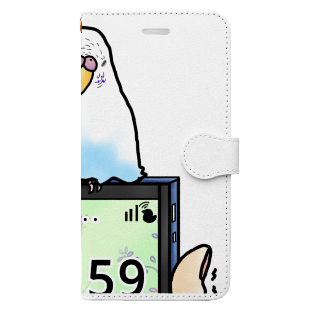 Lily bird（リリーバード）の「小鳥が眠りたがってるんだ」（インコ） Book-Style Smartphone Case