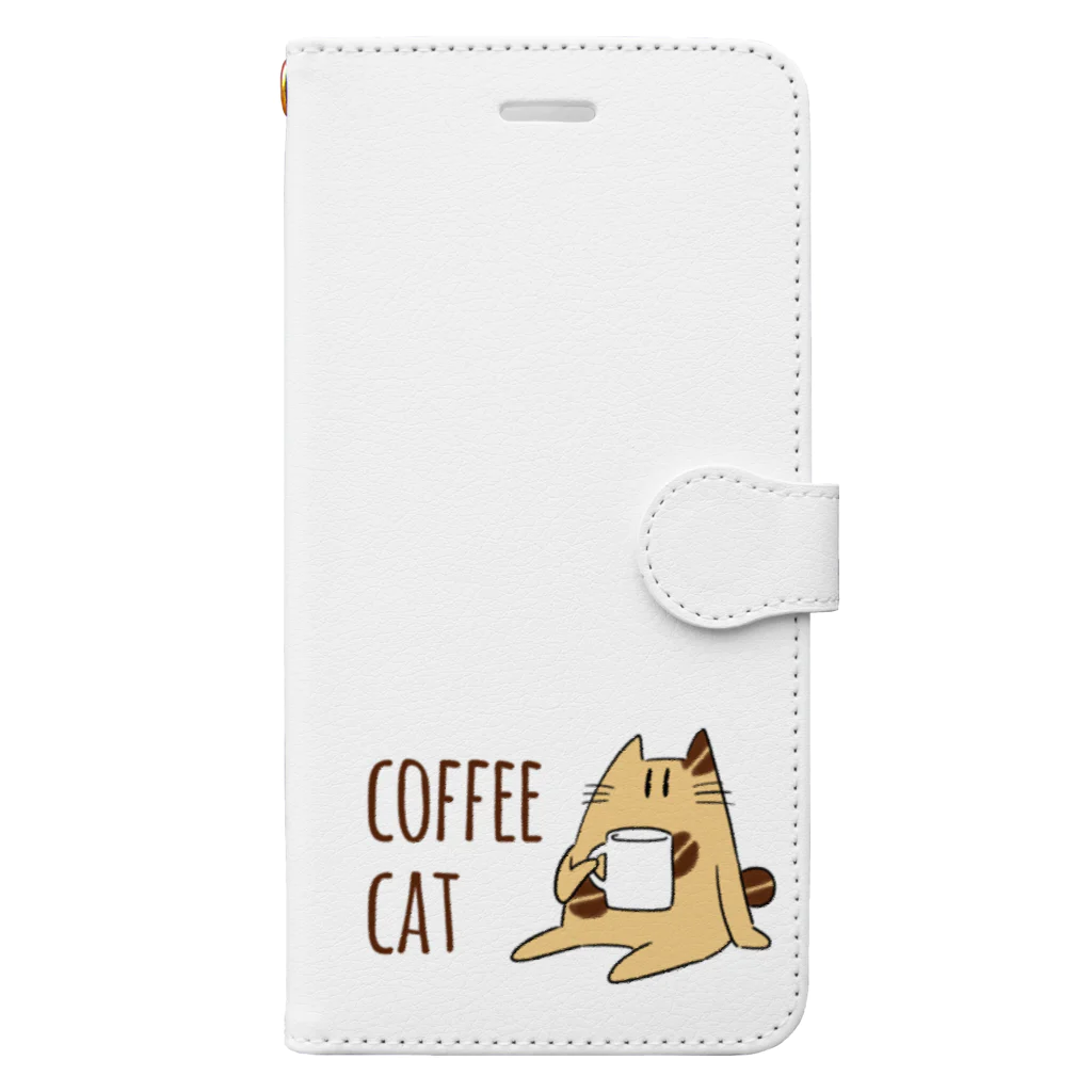 Studio HonWaccaのCOFFEE CAT 手帳型スマホケース