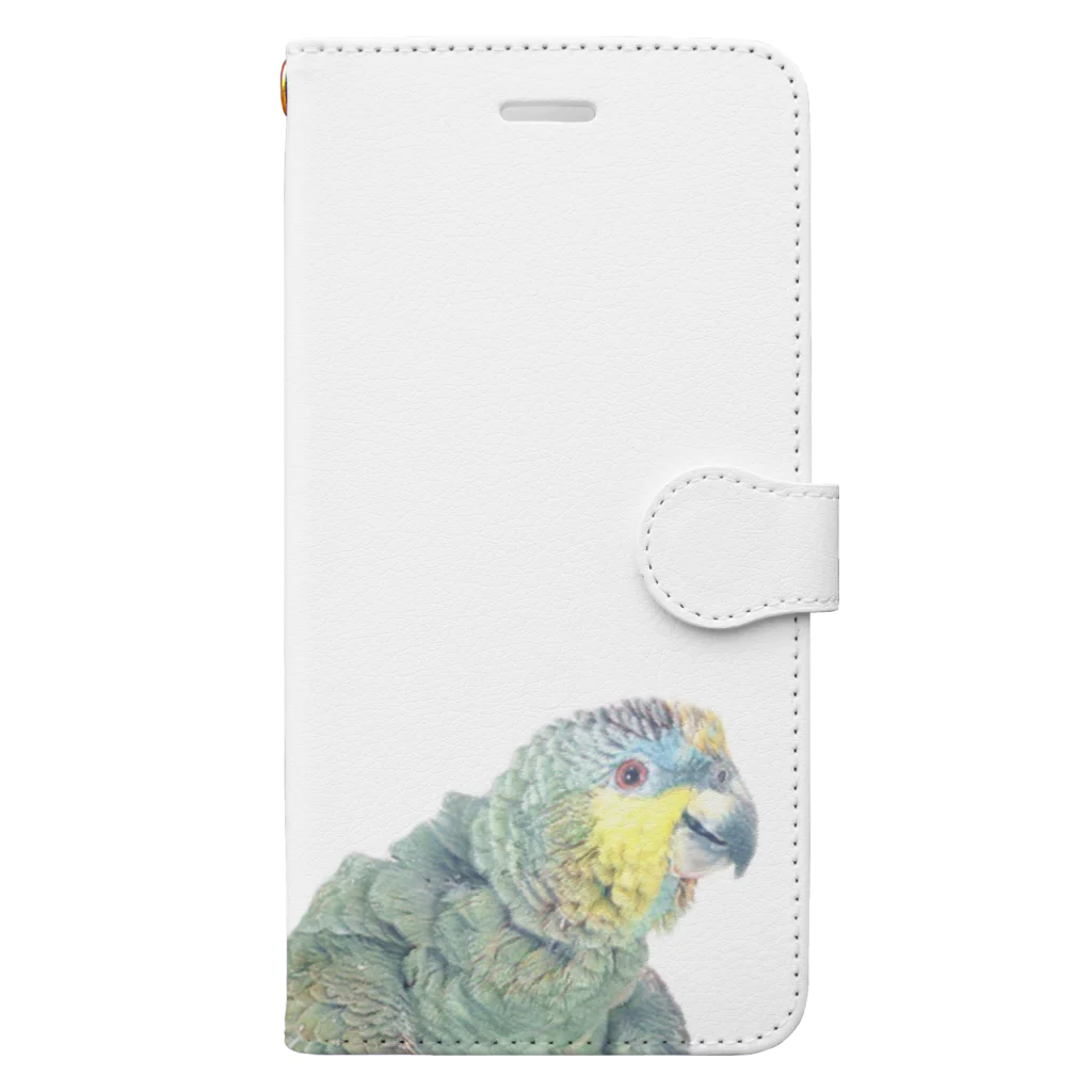 ■マネっぴ■のキソデボウシインコ Book-Style Smartphone Case