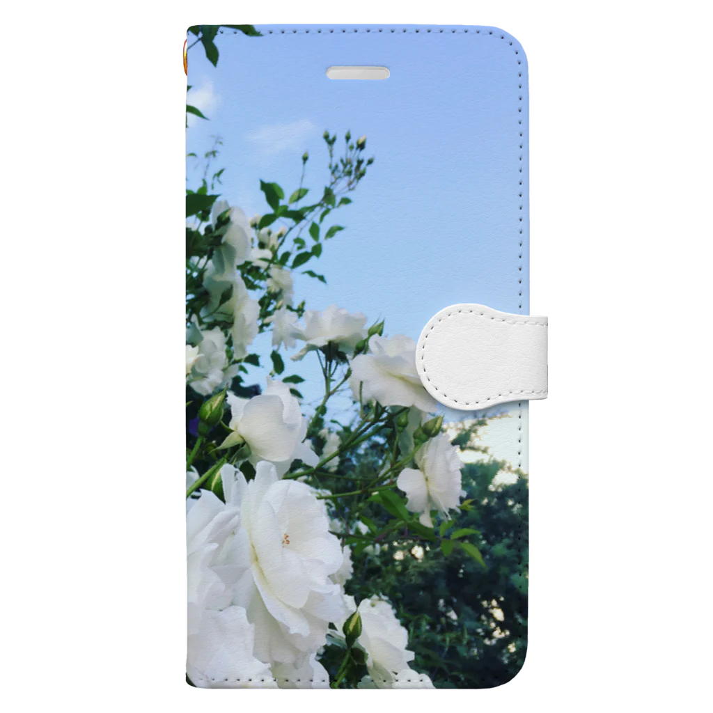 おもいでのかけら(きおく)のいつかの白い花 Book-Style Smartphone Case