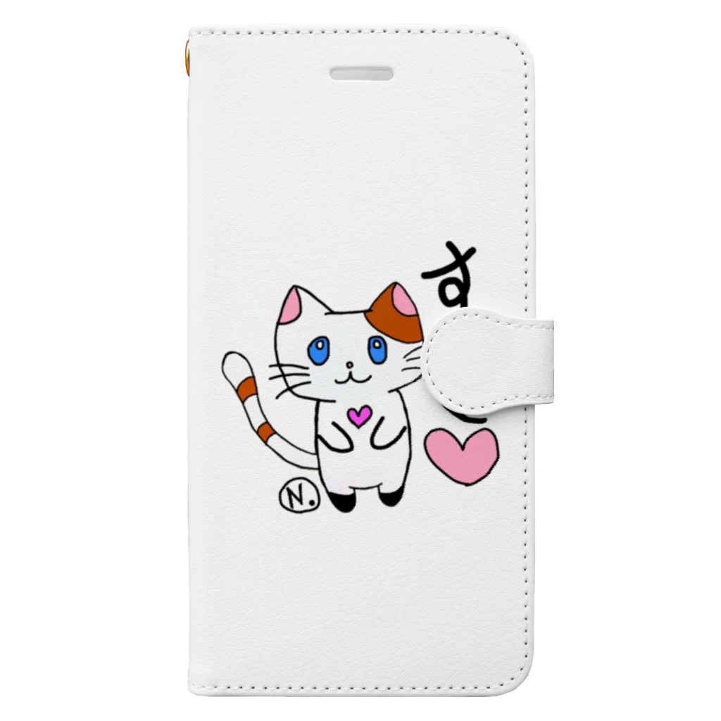 ななせ #321ライバーの三毛猫くん♡ Book-Style Smartphone Case