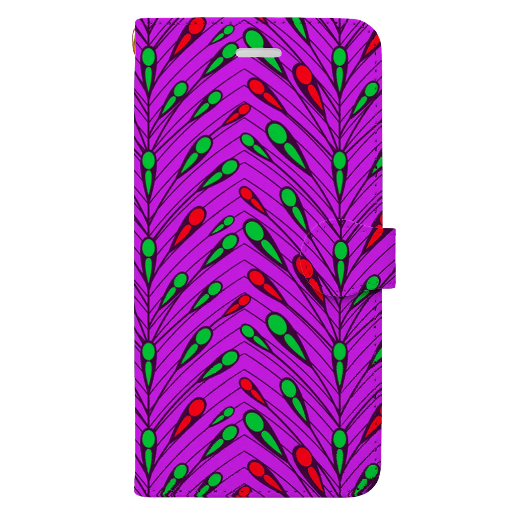 SANKAKU DESIGN STOREのキミの奥まで飛んで行け！ PURPLE Book-Style Smartphone Case