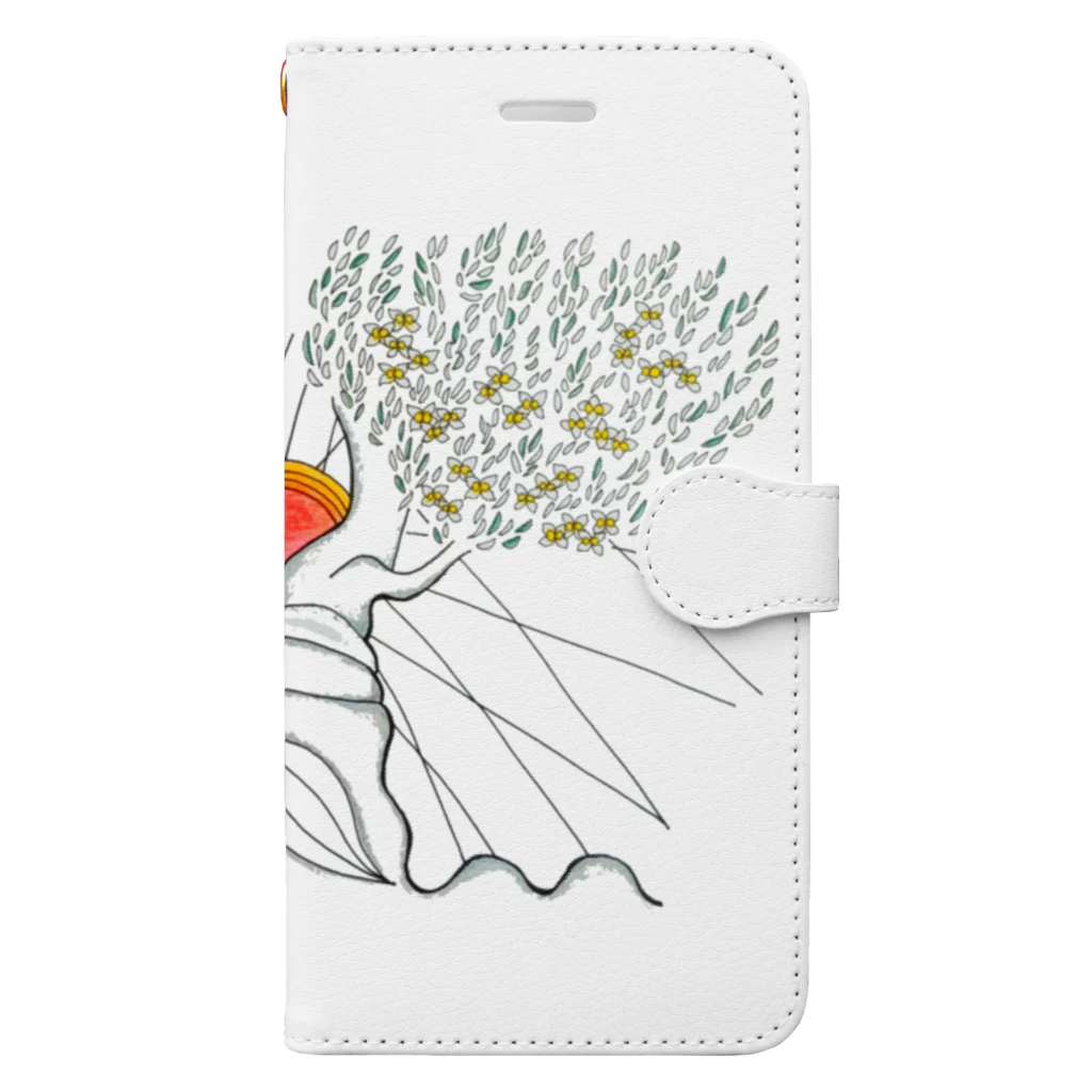 TSUBAMAILのolive-花- Book-Style Smartphone Case