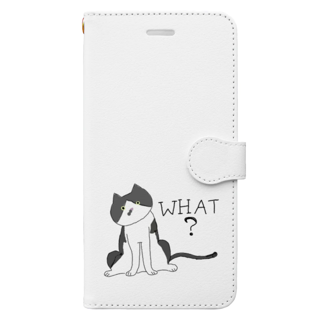 あおのぶちねこちゃん改 Book-Style Smartphone Case