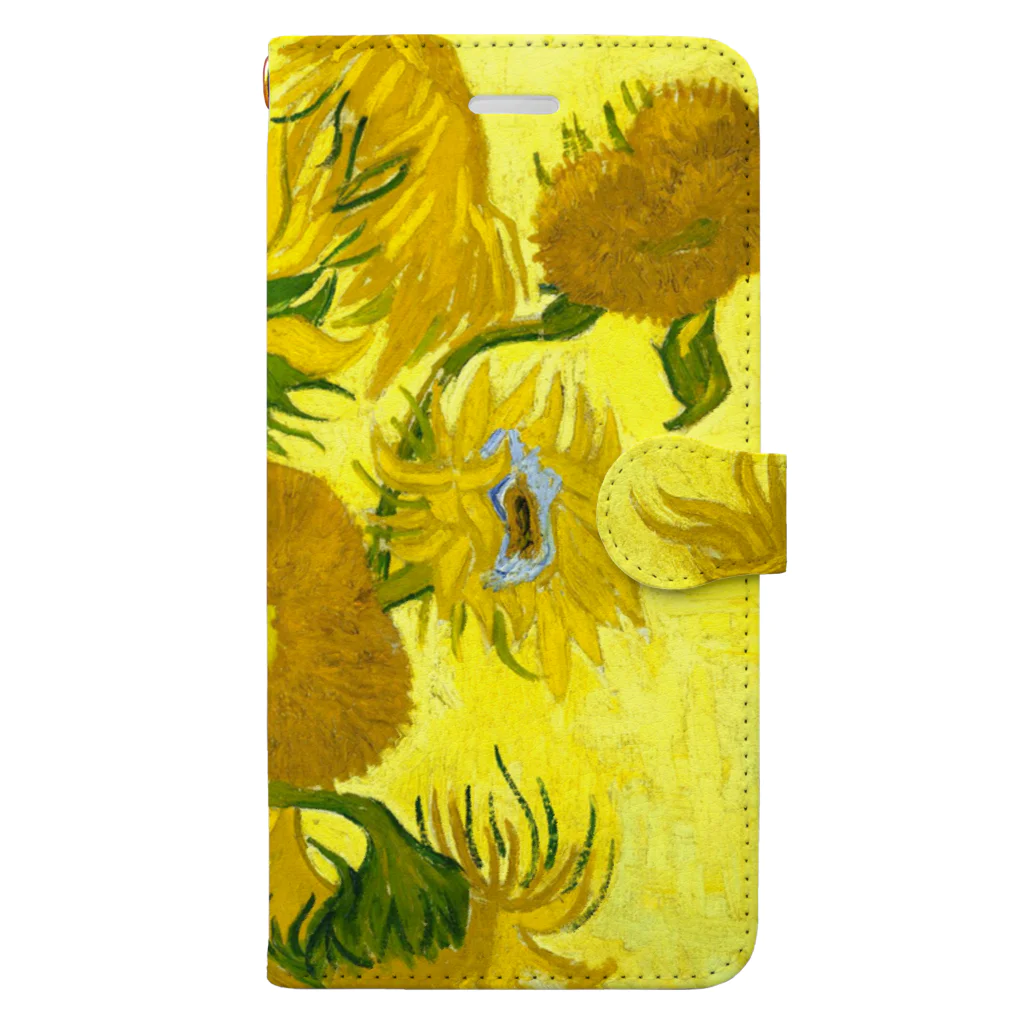 ART のゴッホ/ひまわり　Vincent van Gogh / Sunflowers 手帳型スマホケース