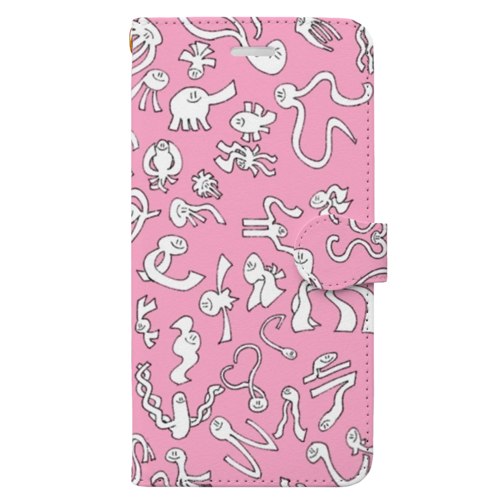 らむねやさんのふにゃふにゃくんたち Book-Style Smartphone Case