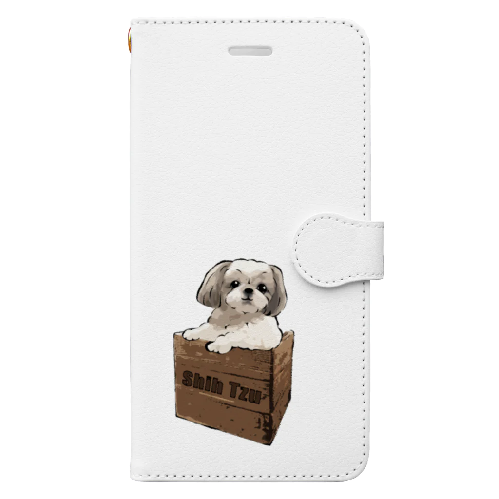 犬グッズの店しえるぶるーの箱入りシーズー Book-Style Smartphone Case