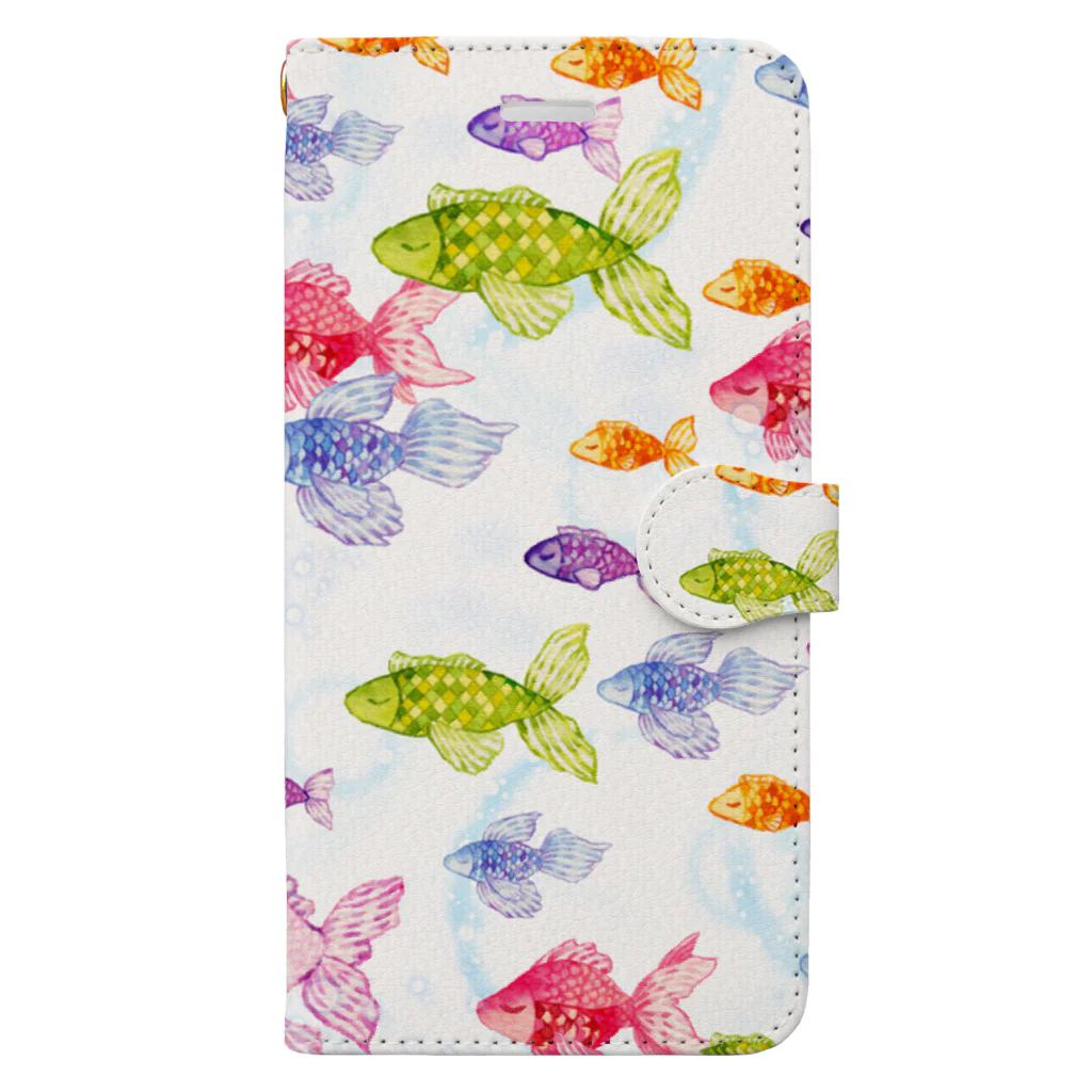 magokoroの金魚 Book-Style Smartphone Case