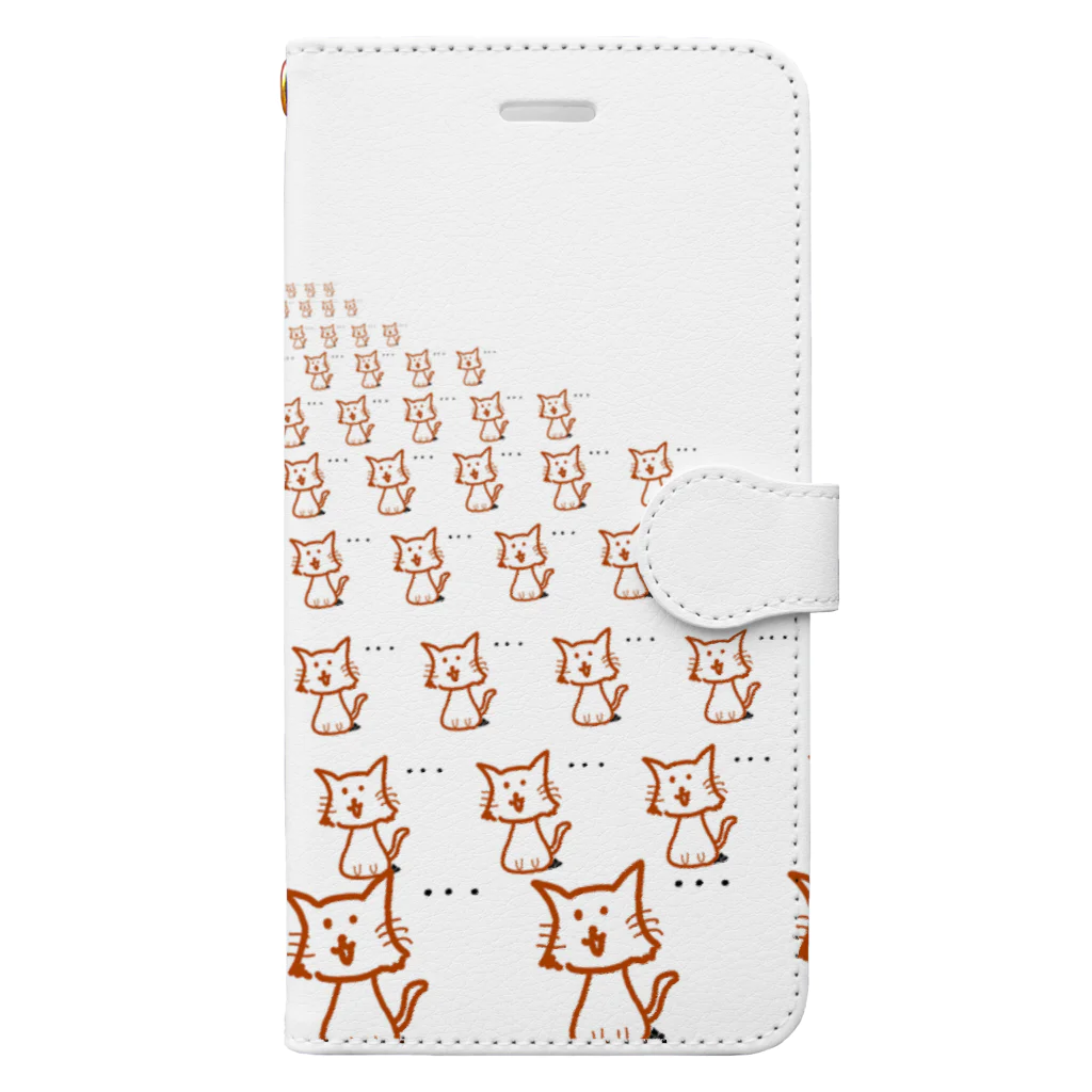 雑多な雑貨屋の増殖ねこ Book-Style Smartphone Case