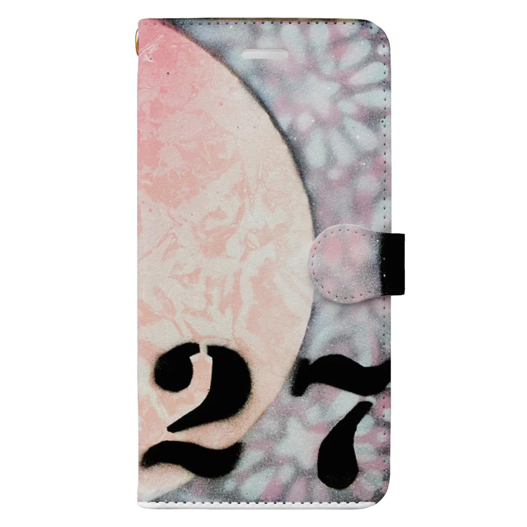 小さな宇宙工房おっちーの【NO.27 桜舞GALAXY original  art】 Book-Style Smartphone Case