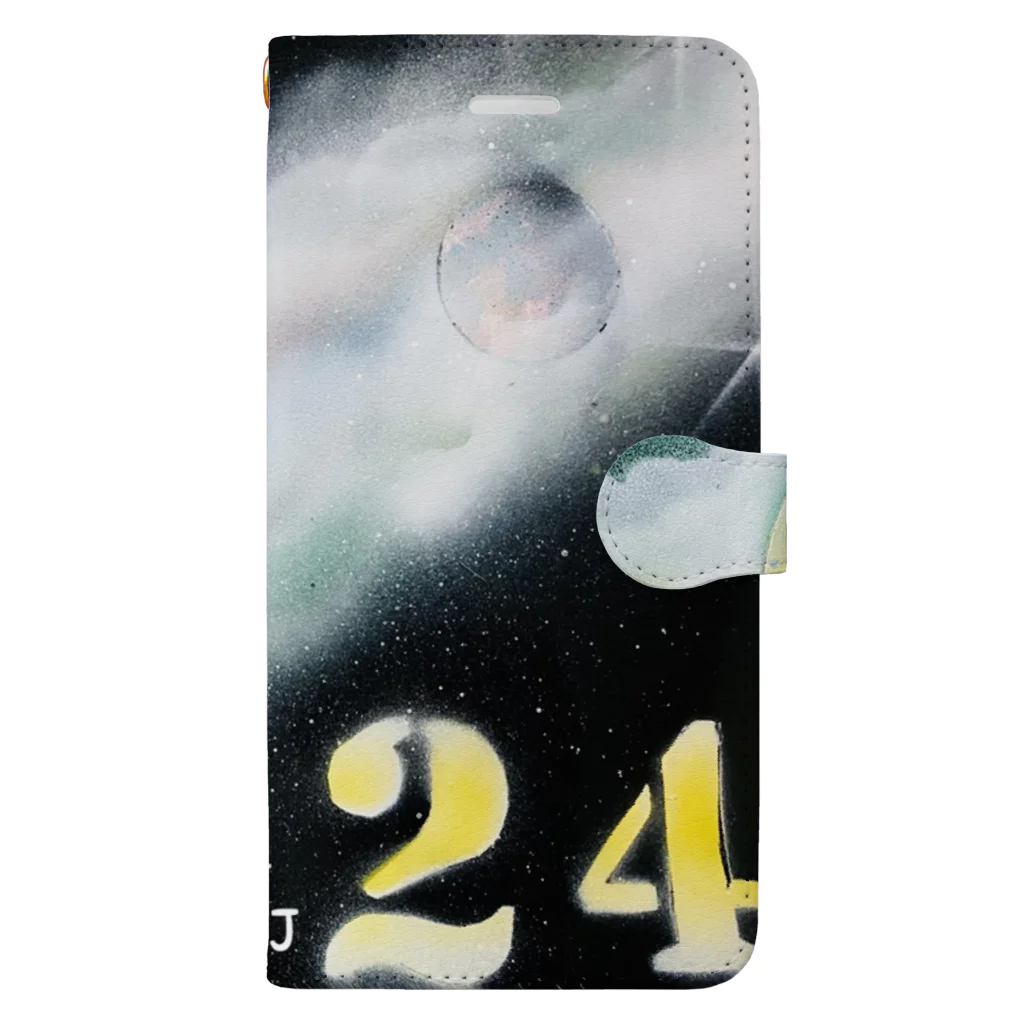 小さな宇宙工房おっちーの【NO.24 宇宙の雲海 〜original spray art〜】 Book-Style Smartphone Case