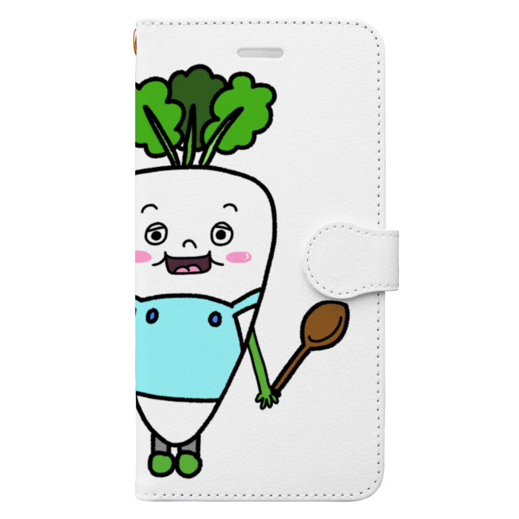 Let's Vegetablesのだいこさん【Let's Vegetables】 Book-Style Smartphone Case