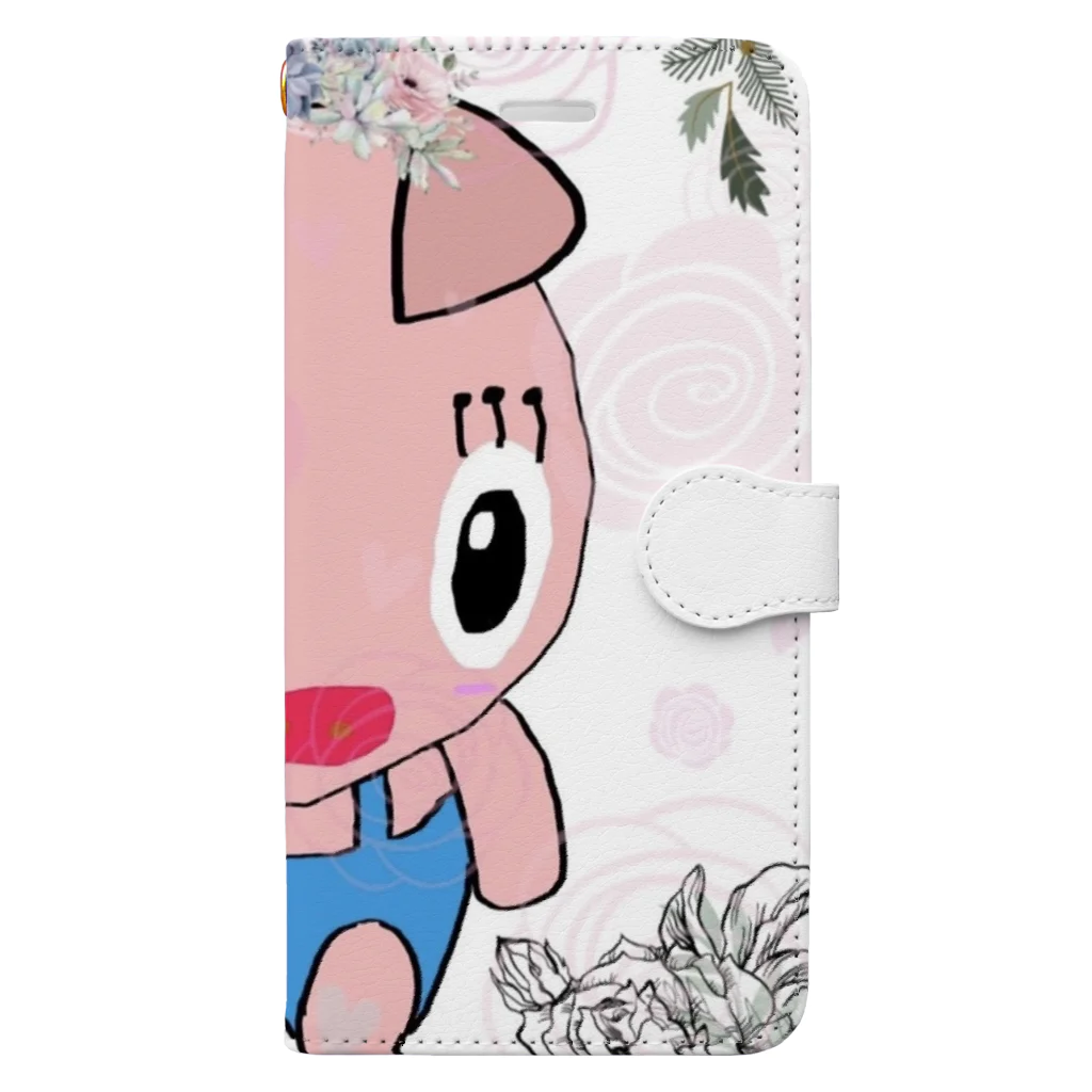 hanaのぶたのみーちゃん🐽 Book-Style Smartphone Case