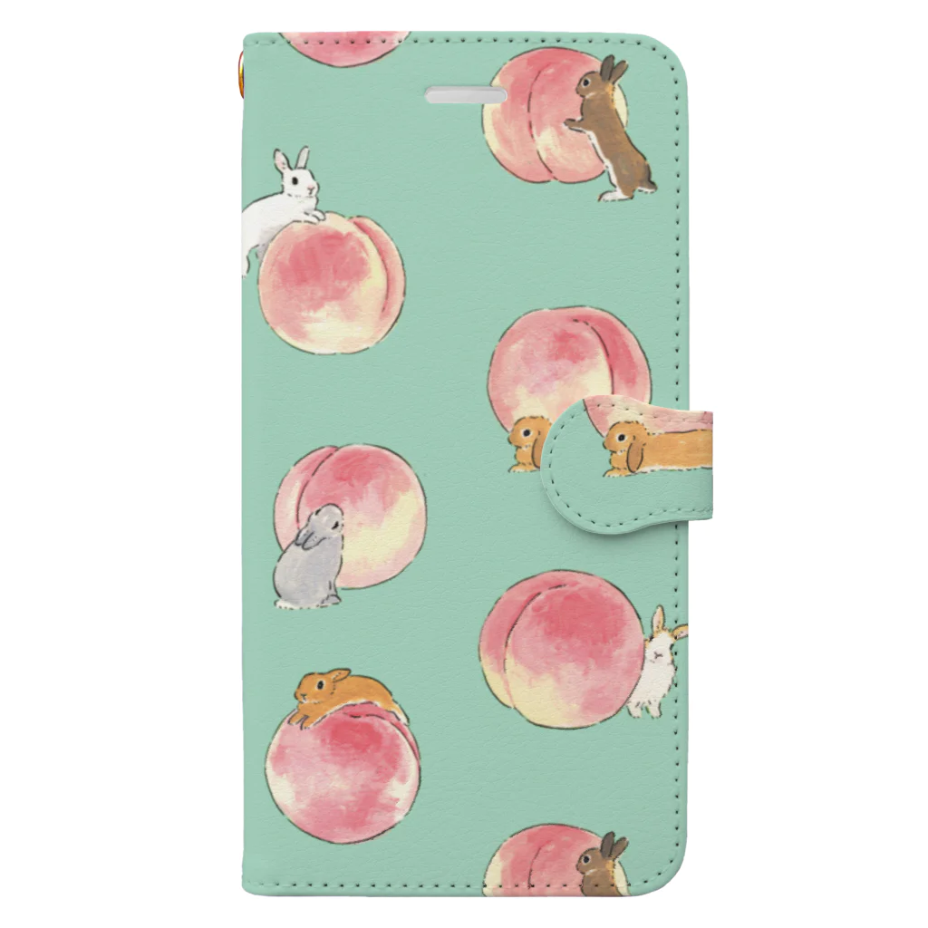 SCHINAKO'Sの桃とうさぎさん Book-Style Smartphone Case