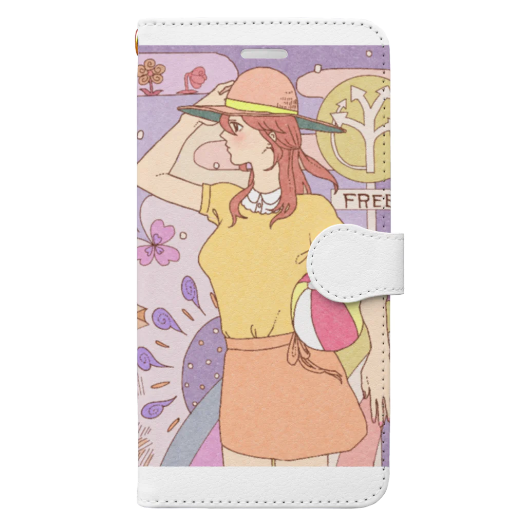 五月の夢と道(ちょっと色違い＆横幅短縮) Book-Style Smartphone Case