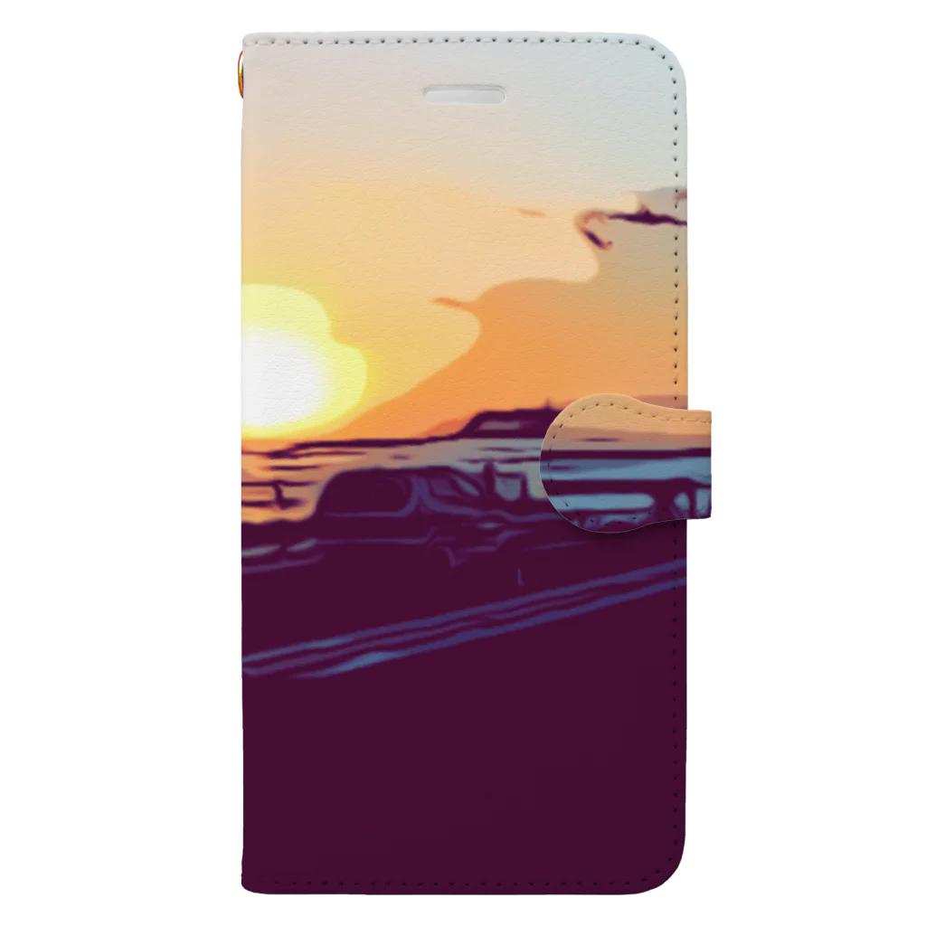 わらしゃんどのSUNSET Book-Style Smartphone Case