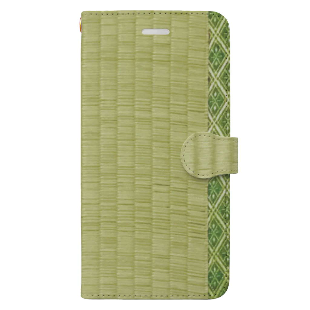 inupadのTatami _green Book-Style Smartphone Case