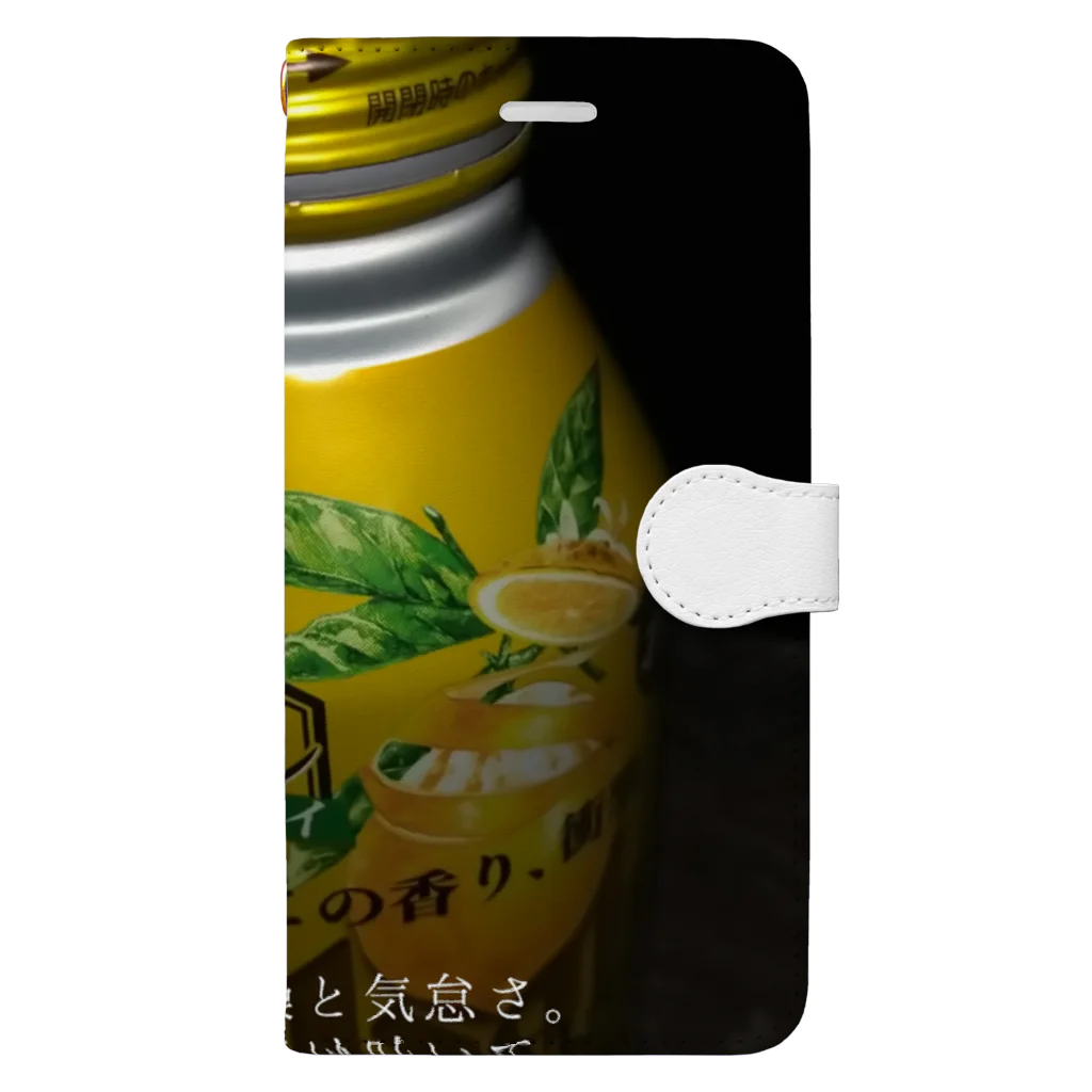 노란색のTHE ALCOHOL 手帳型スマホケース