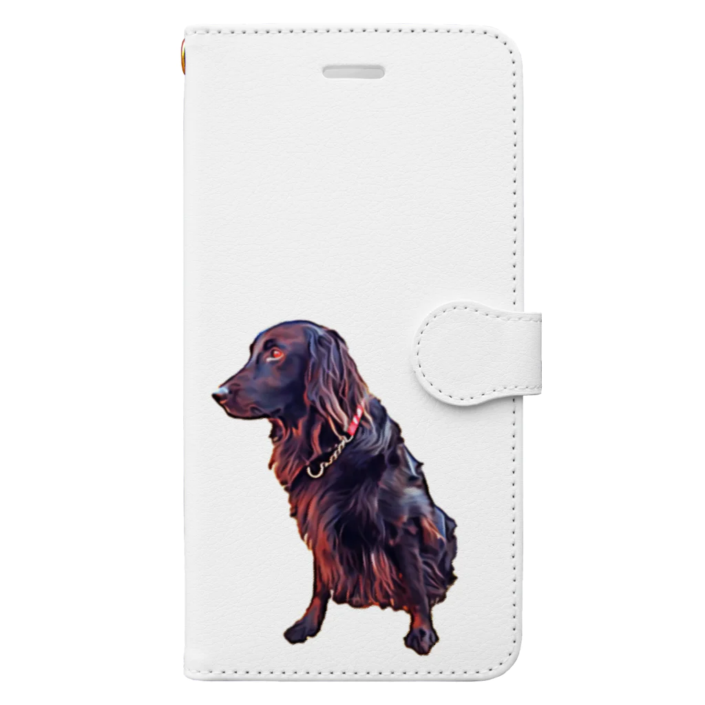 flatcoatedretrieverのflatcoated retriever Book-Style Smartphone Case