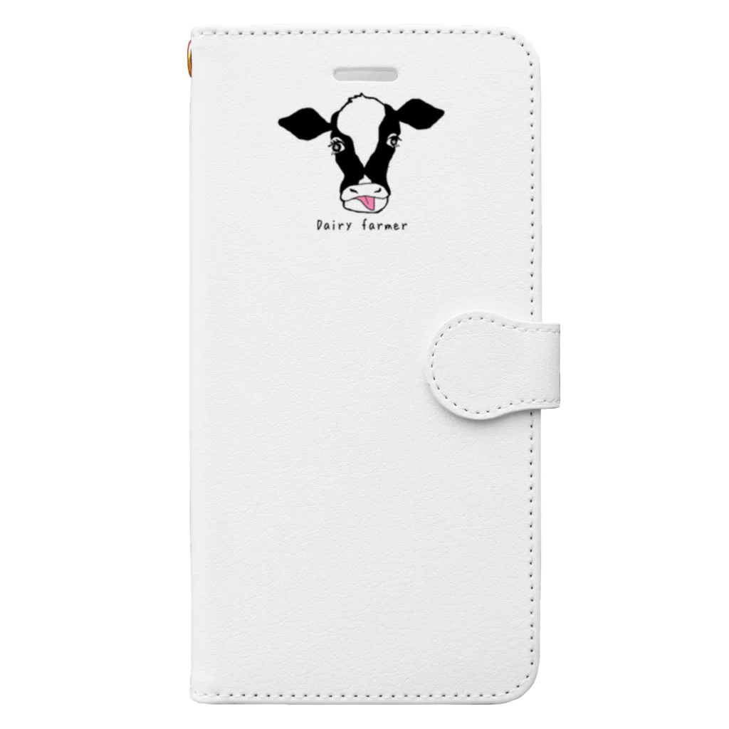 Himawari farmの牛さんグッズ🐄 Dairy farmer 手帳型スマホケース