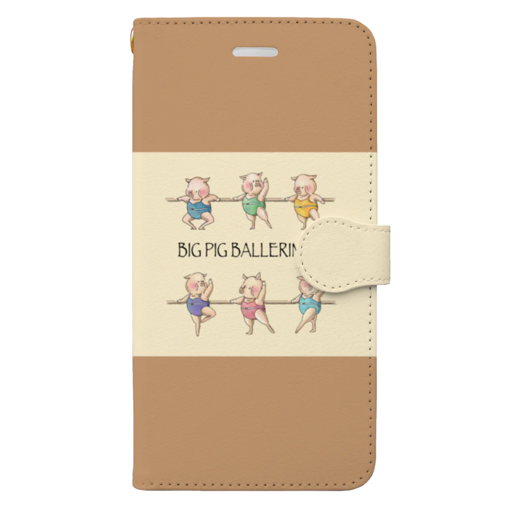 atelier✳︎miraのBAR  LESSON  PIGS：sketch&colored Book-Style Smartphone Case