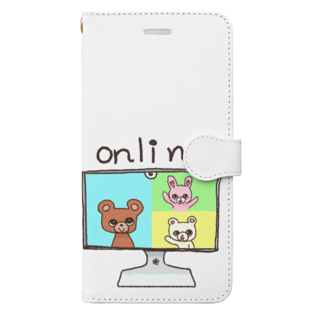 ゆずずショップのオンライン中のくまくまとうさぎちゃん Book-Style Smartphone Case