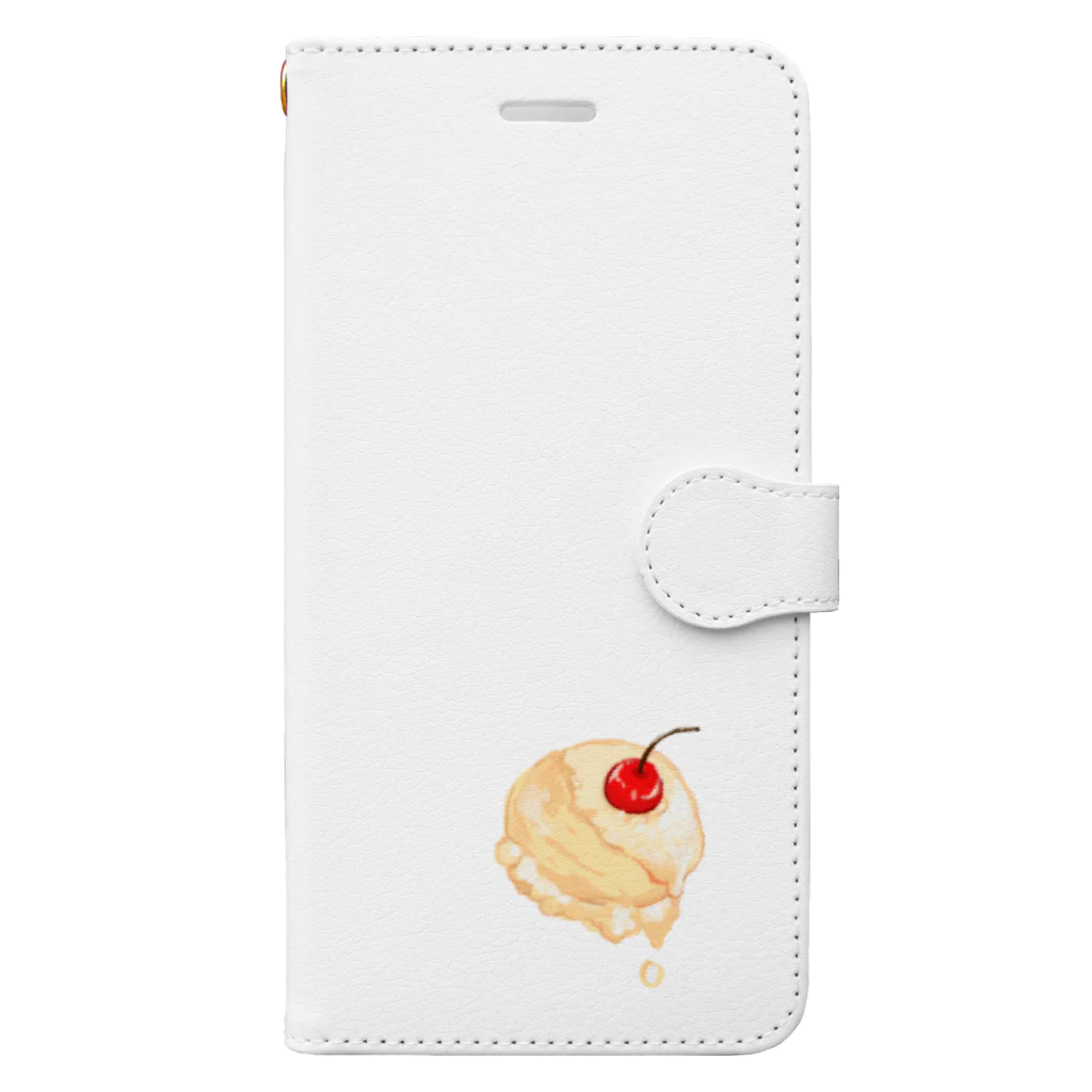 あんず🍑のアイスクリーム Book-Style Smartphone Case