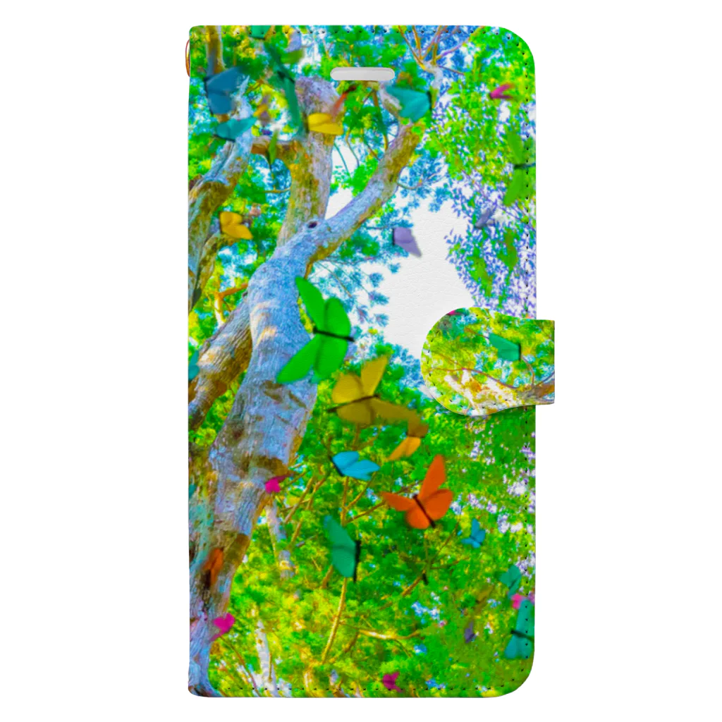 NEON LIGHT STARSのYOU are in wonderland*green Book-Style Smartphone Case