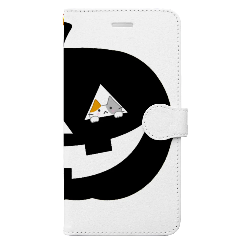 めいぷるのかぼちゃにゃ(シルエット) Book-Style Smartphone Case