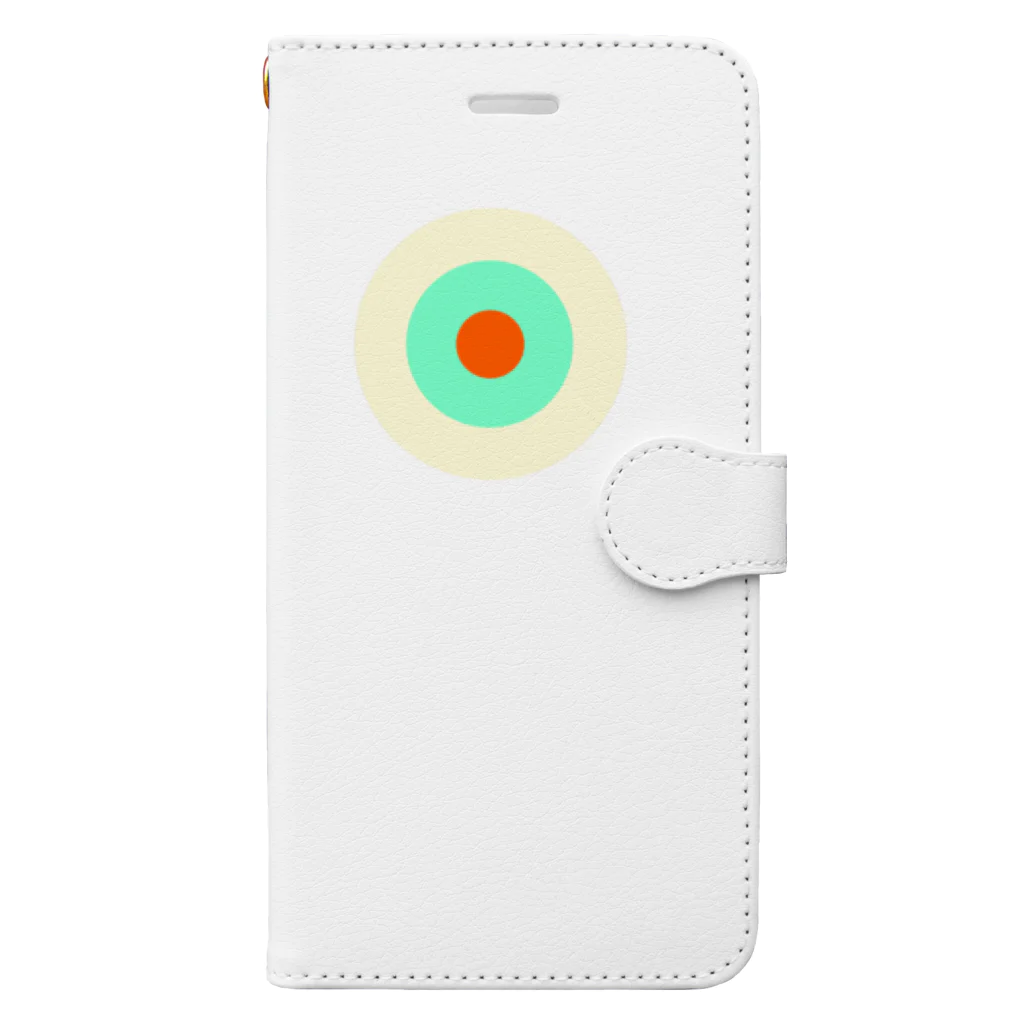 CORONET70のサークルa・クリーム・ペパーミント・オレンジ Book-Style Smartphone Case