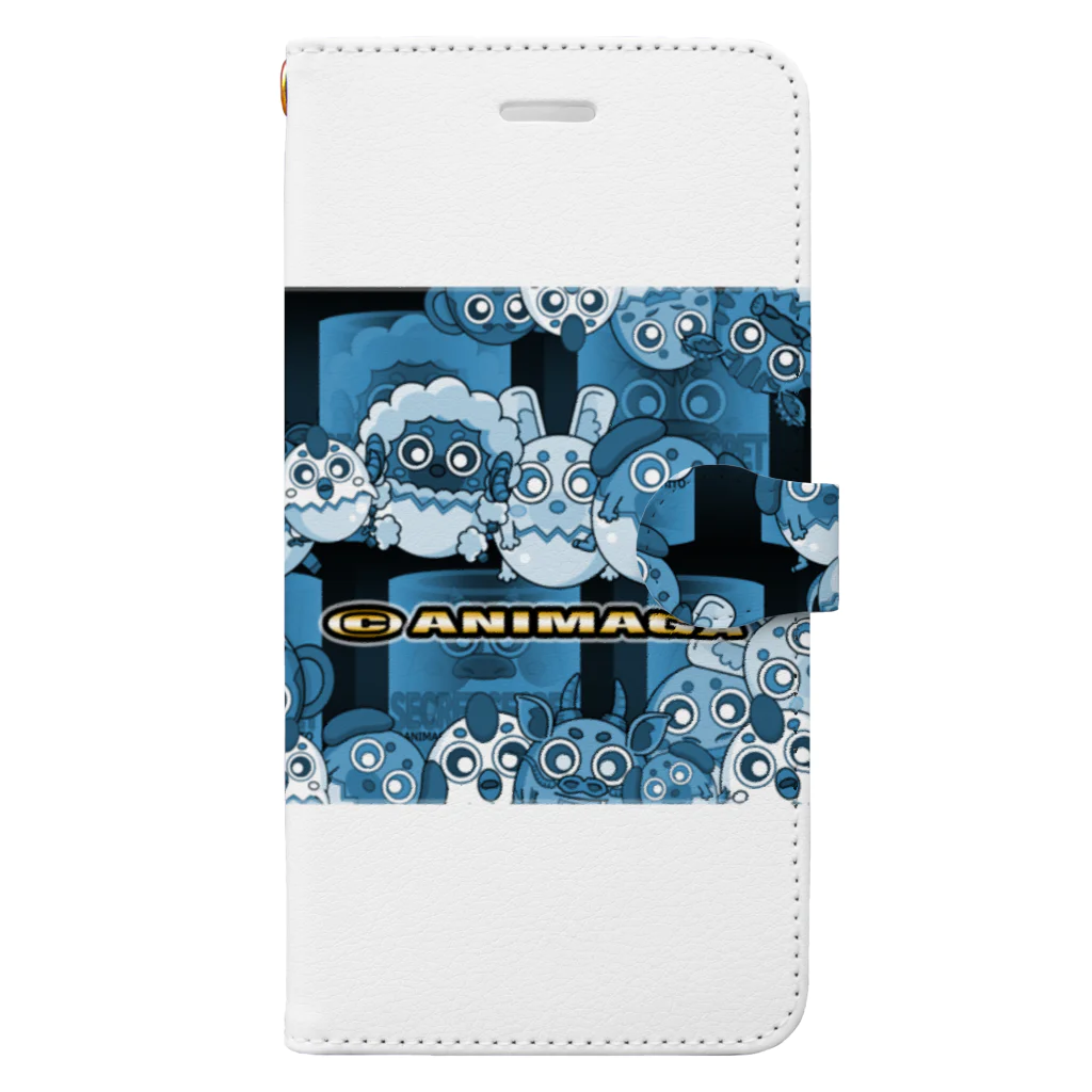 ANIMAGA_キャラショップのANIMAGA （ブルー配置） Book-Style Smartphone Case