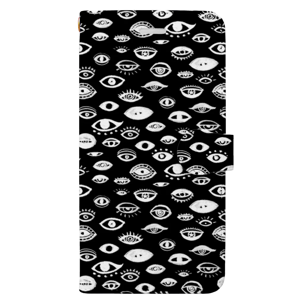 IZANAMI by Akane Yabushitaの千の瞳（The Observer Is the Observed） - 白 Book-Style Smartphone Case