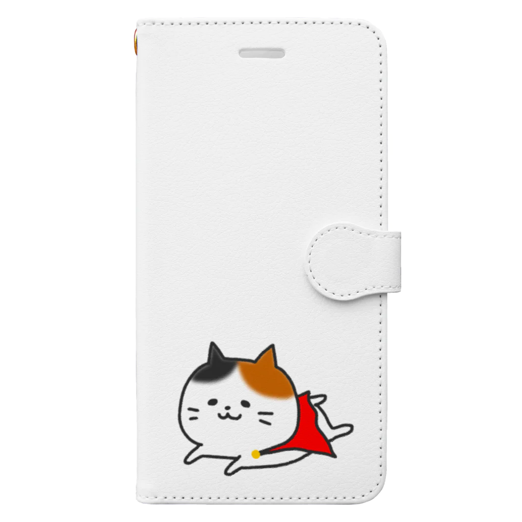 もちぱっちのスーパー猫さん Book-Style Smartphone Case