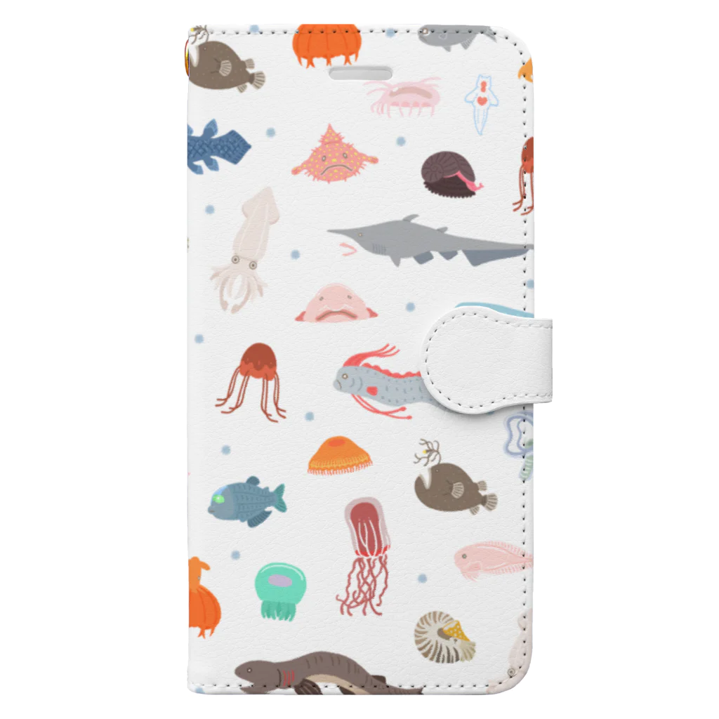 深海Collectiteの深海生物集合（パステル） Book-Style Smartphone Case