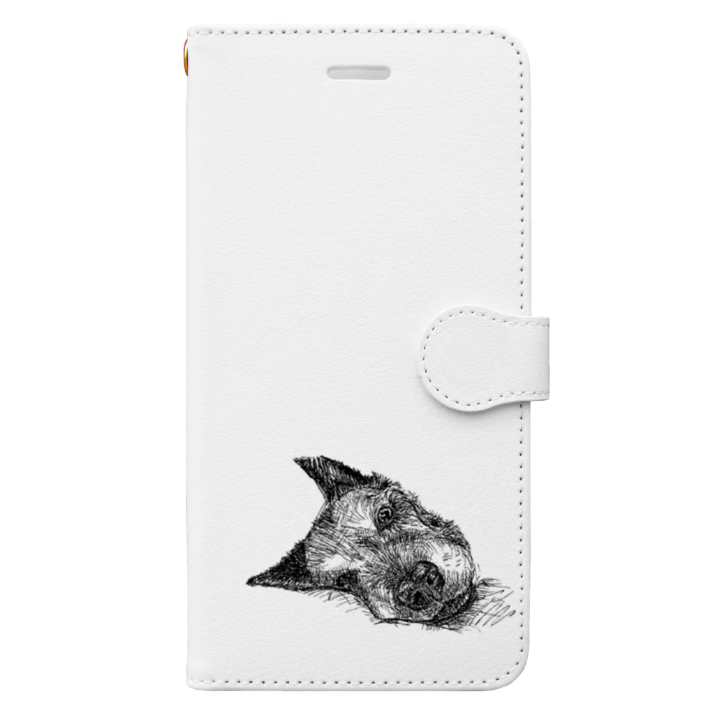 kyokkyoの見つめる老犬 Book-Style Smartphone Case