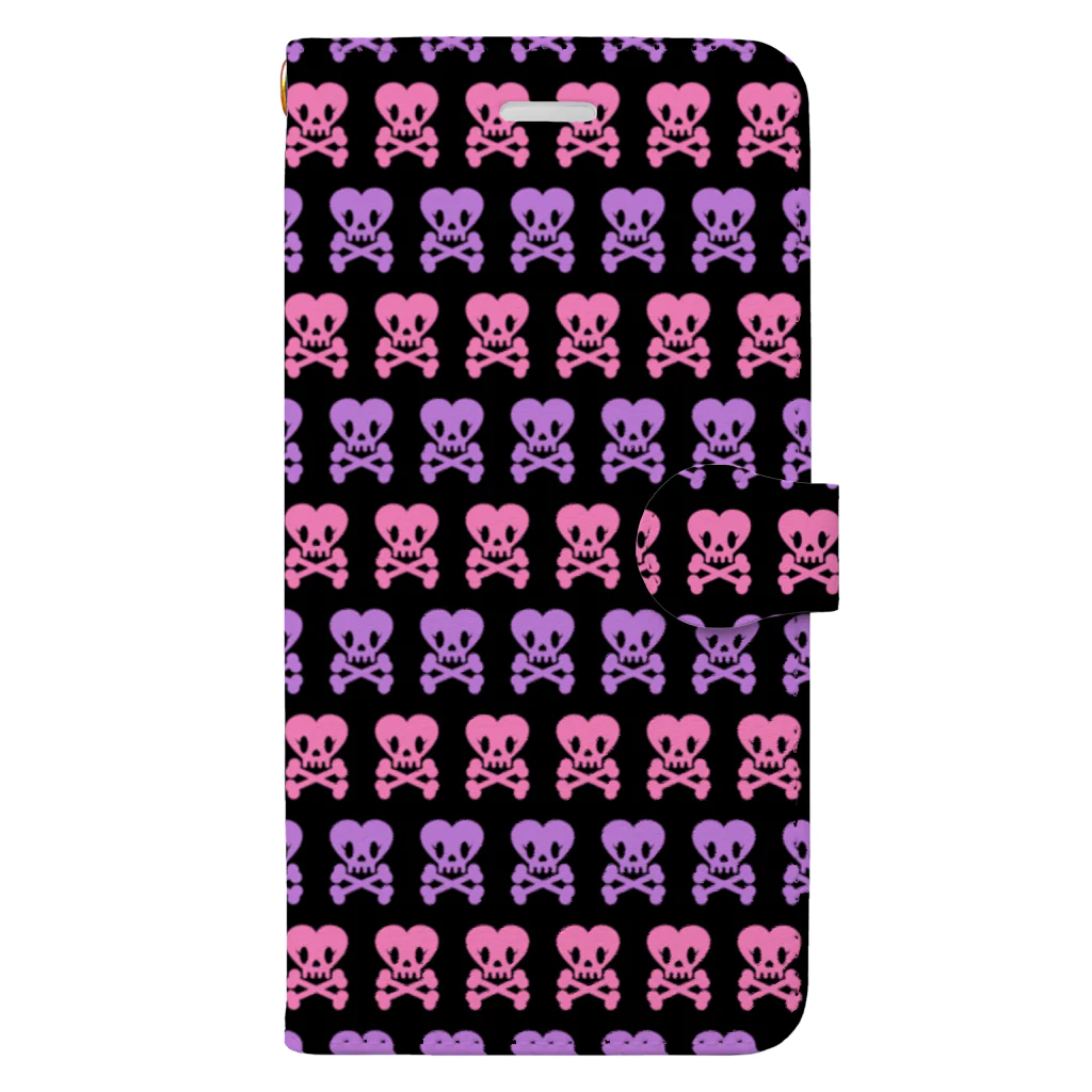 EMMATICのHEART SKULL MULTI Book-Style Smartphone Case