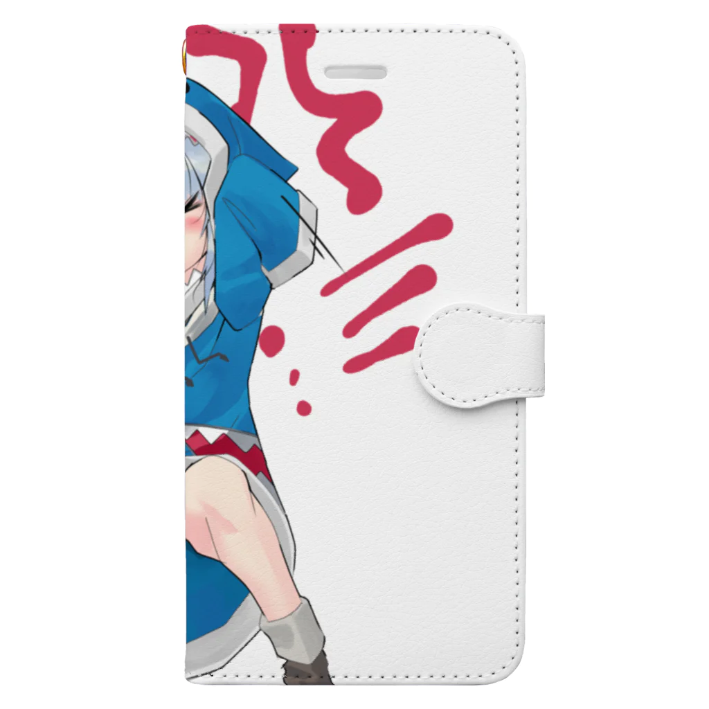 いつも眠い #エロ漫画のサメイラスト Book-Style Smartphone Case