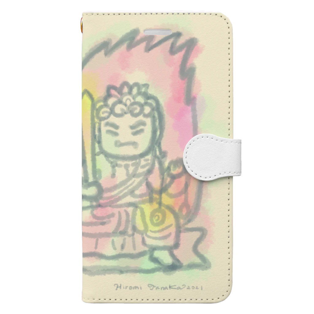 田中ひろみ(usagitv)のゆる仏画「不動明王」 Book-Style Smartphone Case