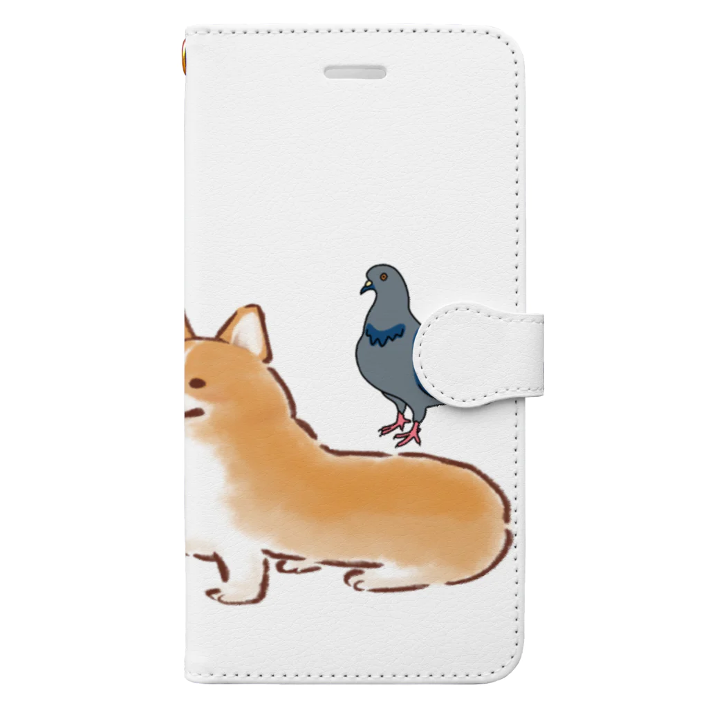 CHIKUSHOの幸せな動物のスマホケース Book-Style Smartphone Case