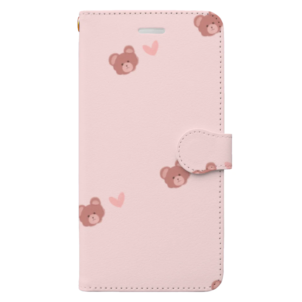 白目のくまちゃん Book-Style Smartphone Case