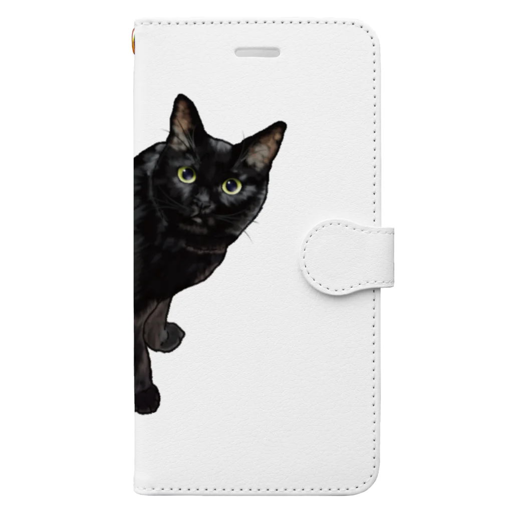 猫とやっし～ぃのアレコレのくろねこさん Book-Style Smartphone Case