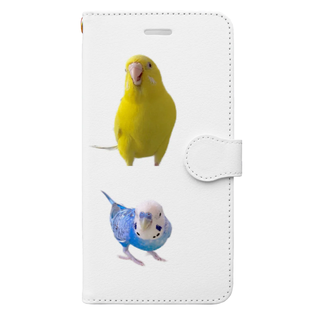 インコまるけのインコまるけ4羽集合‼︎ Book-Style Smartphone Case