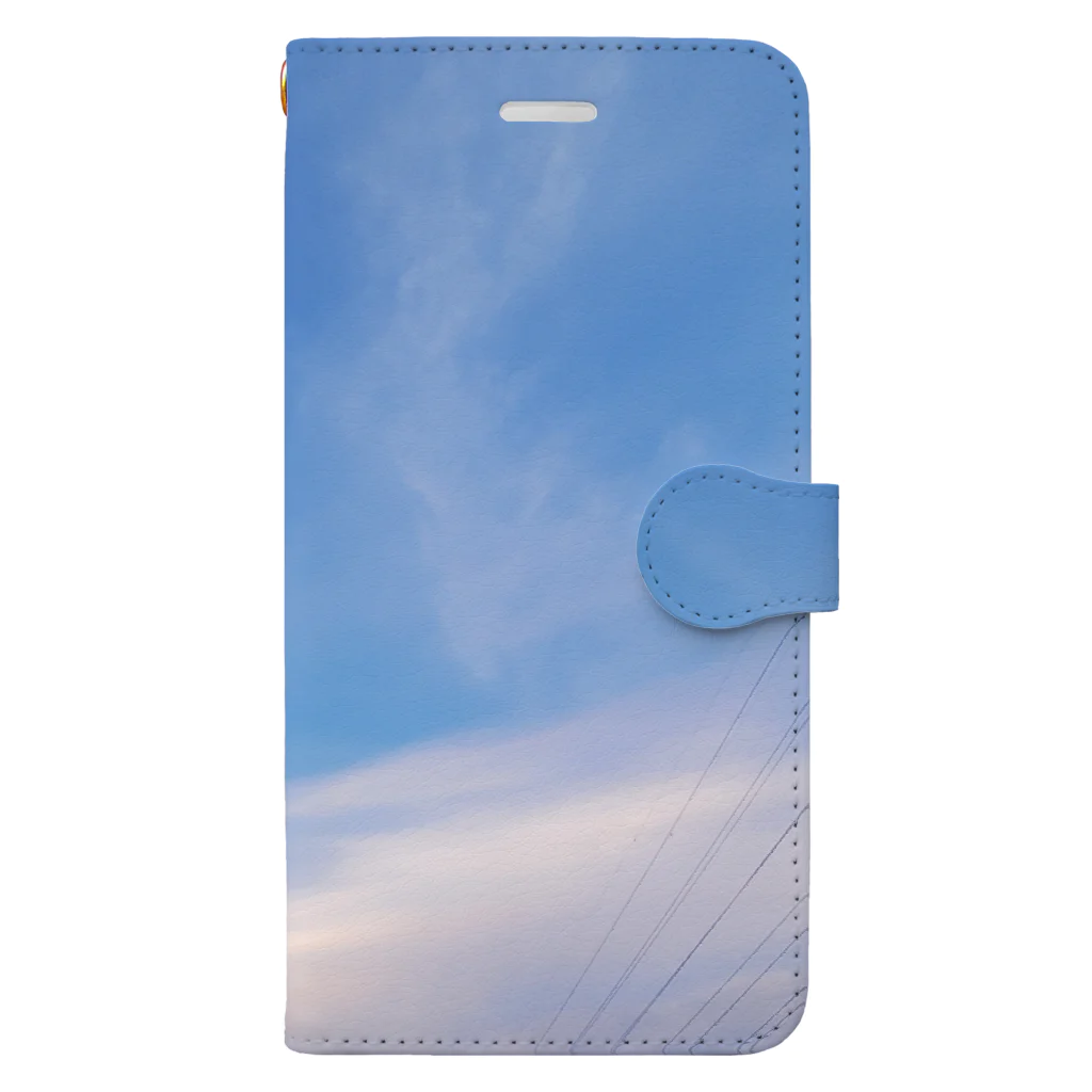 すらすの夕暮れ前の青空 Book-Style Smartphone Case