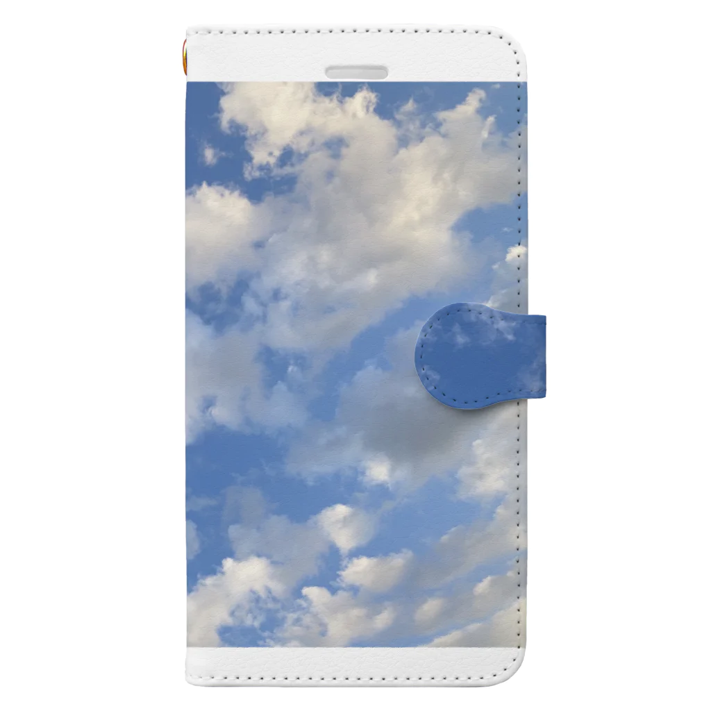 天使のいる街の秋が近づいて来たときのうろこ雲 Book-Style Smartphone Case