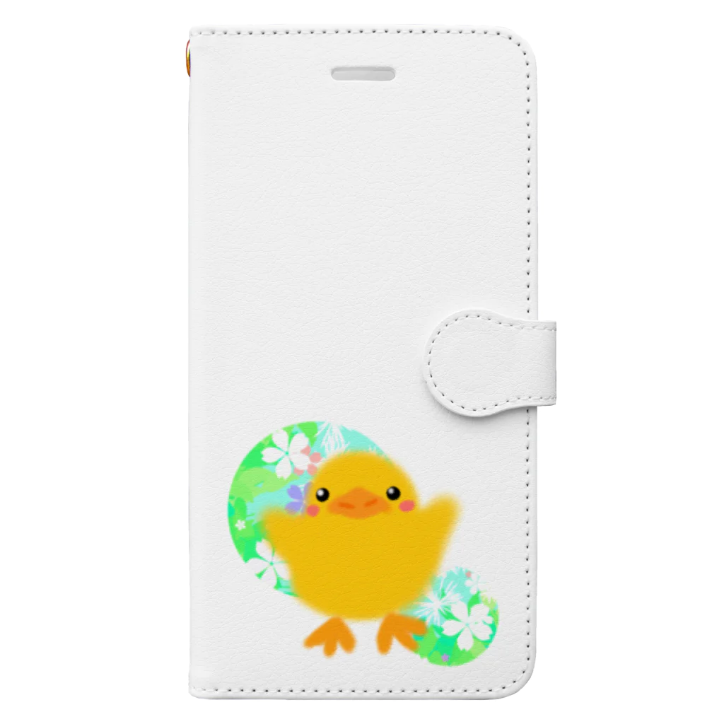 Lily bird（リリーバード）のほわピヨちゃん 背景あり② Book-Style Smartphone Case