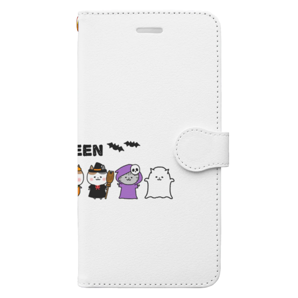 もちぱっちのHalloween🎃ねこさん Book-Style Smartphone Case